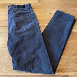 Brooks Brothers Slim Corduroy Pants Gray Mens 30x29 actual W32 L32 tagged Casual